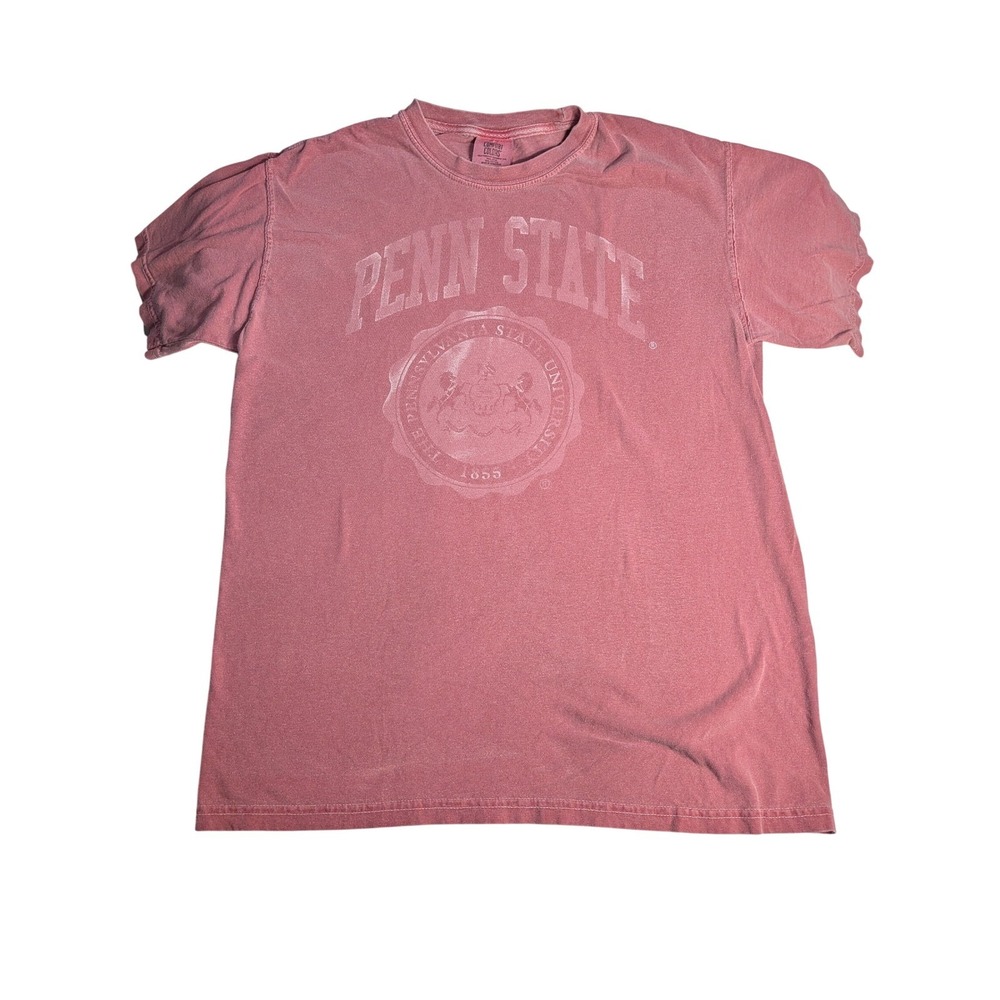 Penn State University Graphic T-Shirt Pink Red Medium PSU Tee tailgate, we are